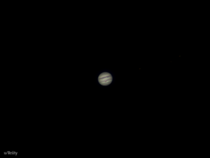 I took a picture of Jupiter with its moons from my backyard 