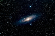 I tracked the Andromeda Galaxy for  hours with my telescope and heres the resulting image 