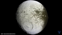 Iapetus a small icy moon of Saturn