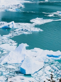 Ice at the base of Perito Moreno Glacier Patagonia Argentina South America 