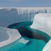 Ice Canyon in Greenland 