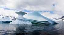 Ice sculpture Cuverville Island Antarctica 