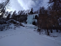 Ice waterfall at TignesFrance 