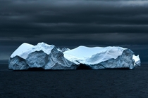 Iceberg in storm Antarctica 