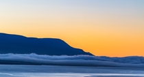 Icelandic Fjord in the Midnight Sun 