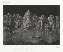 Ideal Lunar Landscape drawn by James Nasmyth in  
