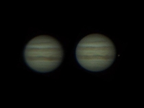 If you put two identical images of Jupiter taken several minutes apart next to each other it creates a stereoscopic effect