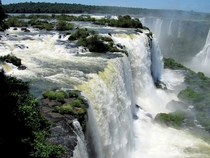 Iguassu Falls Misiones Province Paran Brazil  by Claudia Maia