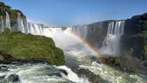 Iguazu Falls on the border between Brazil and Argentina 