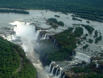 Iguazu Falls on the Iguazu River between Brazil and Argentina