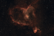 Image I took of the Heart Nebula complex edited in PixInsight