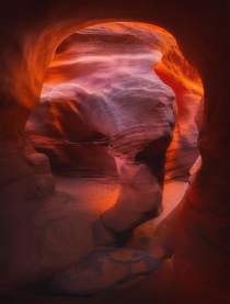 In the heart of a Utah slot canyon 