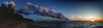 Incoming clouds off of North Manitou Island Lake Michigan