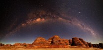 Incredible Panorama of the Milky Way over Cliffs Edge  x 