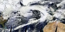 Incredible storm over the Atlantic touches Europe Greenland North America and the Caribbean Its intensity is the equivalent of a category  hurricane right now 