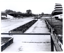 Indianapolis Motor Speedway in  after  years of abandonment during World War II 