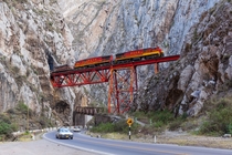 Infernillo little hell viaduct between San Mateo and Rio Blanco Peru 