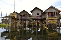 Inle Lake Myanmar - Took this in  - on of the many man-made villages and farms floating on water in the middle of the lake
