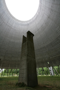 Inside a cooling tower 