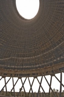 Inside a cooling tower  Richborough Power Station UK now demolished