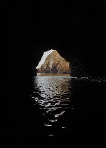 Inside a Santa Cruz Island sea-cave 
