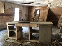 Inside an abandoned mining barracks eastern Oregon