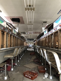 Inside an abandoned pachinko parlor in Nagano Japan