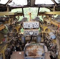 Inside an abandoned track machine of the Lachlan Valley Railway by D Riesenberg