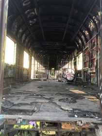 Inside an abandoned train