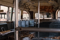 Inside an abandoned trolley