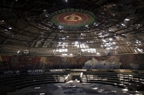 Inside the Buzludzha Monument built by the former communist regime of Bulgaria situated in the Central Balkan Mountains Bulgaria  By Eleonora Castagnozzi