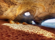 Inside the cave in Algarve Portugal 