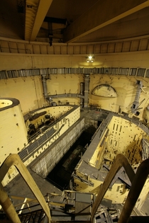 Inside the containment building 
