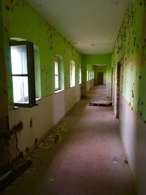Inside the former Imperial Flying School later used as a hospital Laucha Germany