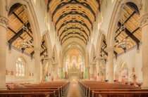 Inside the historic Lancaster Cathedral in England 