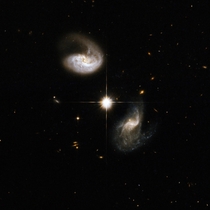 Interacting Galaxies CGCG - and IRAS  taken by HST
