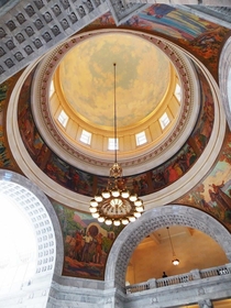 Interior of the dome of the Utah State Capitol Salt Lake City Utah Designed by Richard K A Kletting 