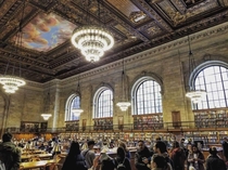 Interior of the New York Public Library 
