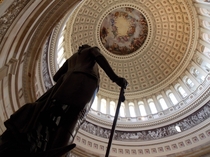 Interior of the rotunda of the US Capitol Washington DC 