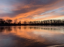 Iowa  Missouri river sunset