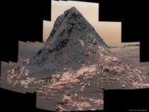 Ireson Hill is located on the Bagnold Dune field on the slope of Mounr Sharp in Gale crater on Mars Its about  meters high amp  meters across CreditNASA MSSS JPL-Caltech