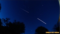 ISS and Crew Demo  Dragon Streak Across the Night Sky above my House - Star Trails