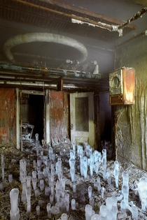 It is truly a strange thing when a steam pipe bursts under an abandoned building in the dead of winter but thats exactly what happened under the Clinic Building at Greystone Park State Hospital in  Photo by Ian Ference 