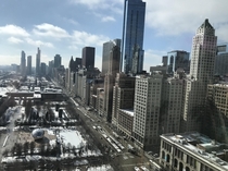 Its crisp today From my desk Chicago USA