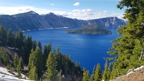 Ive never seen Crater Lake this blue Oregon USA 