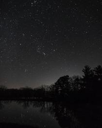 January night sky in Arkansas