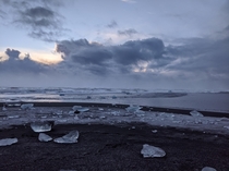 Jkulsrln Iceberg Lagoon Beach - winter Iceland February 