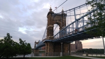 John A Roebling Suspension Bridge Cincinnati Ohio 