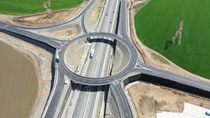 junction on the highway belt of Constanta  Romania