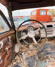 Junkyard filled with old cars